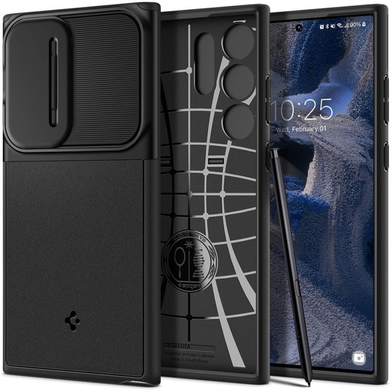 Spigen Optik Armor μαύρη θήκη για Samsung Galaxy S23 Ultra