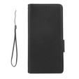 Θήκη με πτερύγιο για Motorola Moto G72, Wallet Litchi Magnet, μαύρη