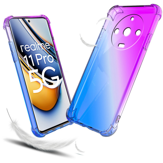 θήκη για το Realme 11 Pro / 11 Pro +, Gradient Dropproof, Μωβ / μπλε