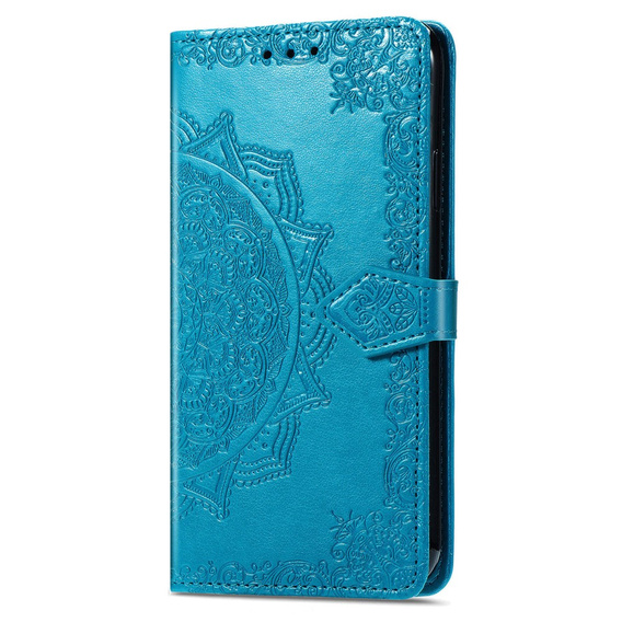 Θήκη με πτερύγιο για Oppo A98 5G, Mandala, μπλε