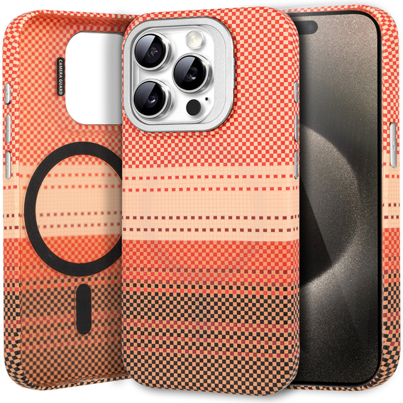 Θήκη για iPhone 15 Pro Max, Πλαίσιο Kickstand, για MagSafe, Sunset Orange