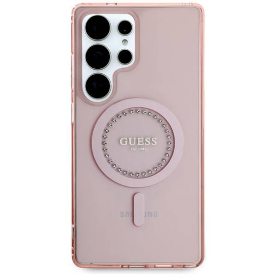 GUESS Θήκη για Samsung Galaxy S25 Ultra, 4G Big Metal Logo, ροζ