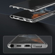 θήκη για το Samsung Galaxy S23 Ultra, Magnetic Dual Glass, ασημένια