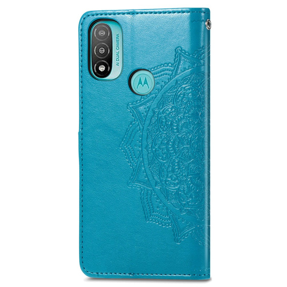 Θήκη με πτερύγιο για Motorola Moto G31 / G41, Mandala, μπλε