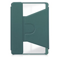 Θήκη πληκτρολογίου για iPad Pro 11" 2024 (5 gen.), Rotary 360° Leather, σκούρα πράσινη