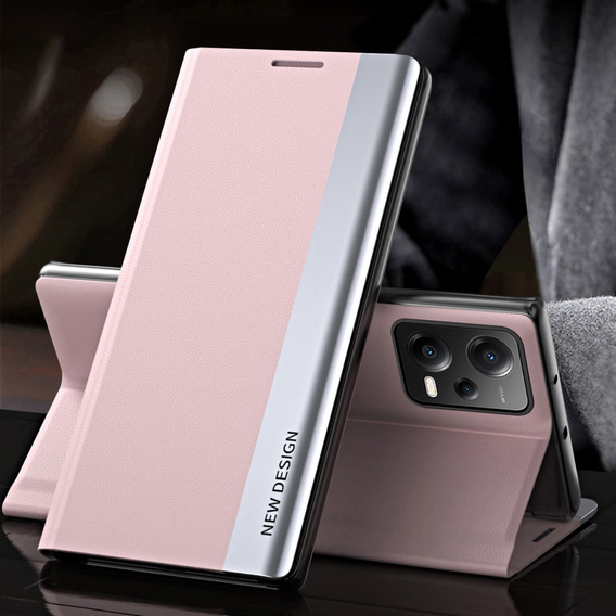 Θήκη με πτερύγιο για Xiaomi Poco X5 5G / Redmi Note 12 5G, Side Magnetic, ροζ