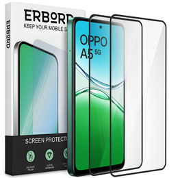 2x Μετριασμένο γυαλί για Samsung Galaxy A15 4G / A15 5G / M15, ERBORD 3D πλήρης οθόνη