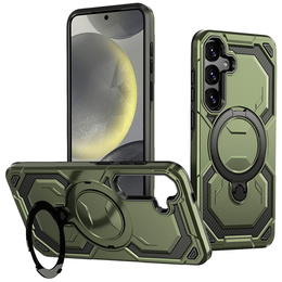 Μαγνητική θήκη με βάση για Samsung Galaxy A57 5G, πράσινη