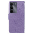 Θήκη με πτερύγιο για Realme 14X / Realme C75, Butterfly, μωβ