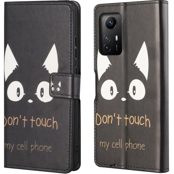 Θήκη με πτερύγιο για Xiaomi Redmi Note 12S, Wallet, don't touch, μαύρη