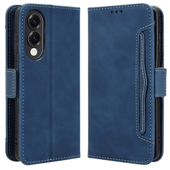 Θήκη με πτερύγιο για Samsung Galaxy S25 Edge, Card Slot, σκούρο μπλε