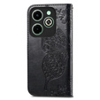 Θήκη με πτερύγιο για Infinix Hot 40i, Butterfly, μαύρη