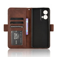 Θήκη με πτερύγιο για Motorola Moto G85, Card Slot, καφέ