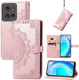 Θήκη με πτερύγιο για Motorola Edge 50 Neo / Motorola ThinkPhone 25, Mandala, ροζ rose gold