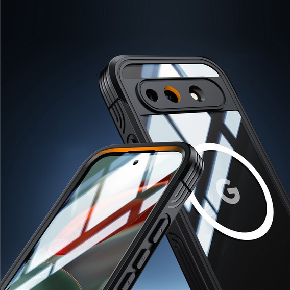 Θήκη Shockproof με γυαλί, για MagSafe για Google Pixel 10a, μαύρη
