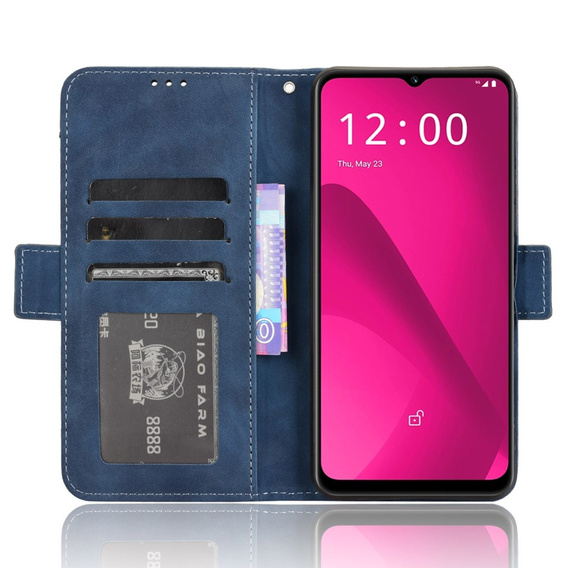 Θήκη με πτερύγιο για T Phone 2 5G, Card Slot, σκούρο μπλε