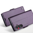 CASEME flip case για Samsung Galaxy A54 5G, Litchi Wallet, μωβ
