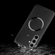 Θήκη για Samsung Galaxy S24 FE, Leather Hybrid MagSafe, μαύρη