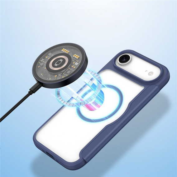 Θήκη Dux Ducis για iPhone Air, Skin X Pro, με πτερύγιο, για MagSafe, navy blue