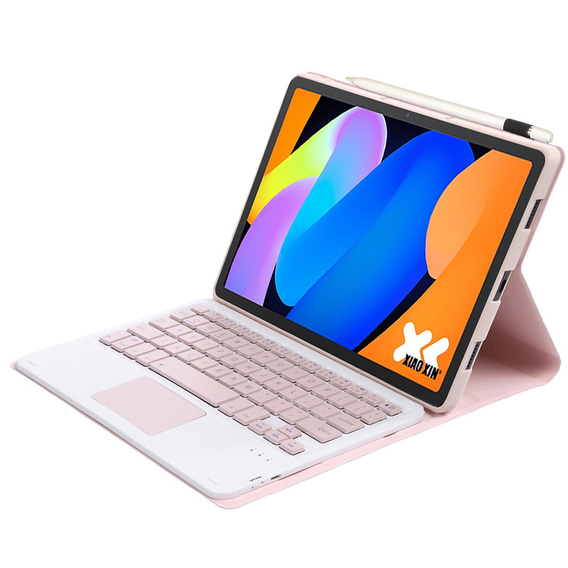Θήκη πληκτρολογίου Bluetooth για Lenovo Idea Tab 11" 2025 TB336FU TB336ZU, ροζ