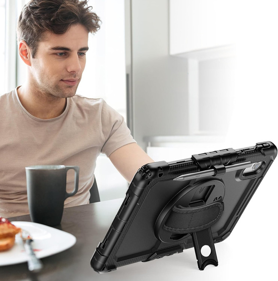 Θωρακισμένη θήκη για Lenovo Tab M11, προστατευτική 360 με χώρο για γραφίδα, μαύρη