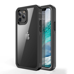Θήκη για iPhone 12/12 Pro, Shockproof, με μεμβράνη, μαύρη