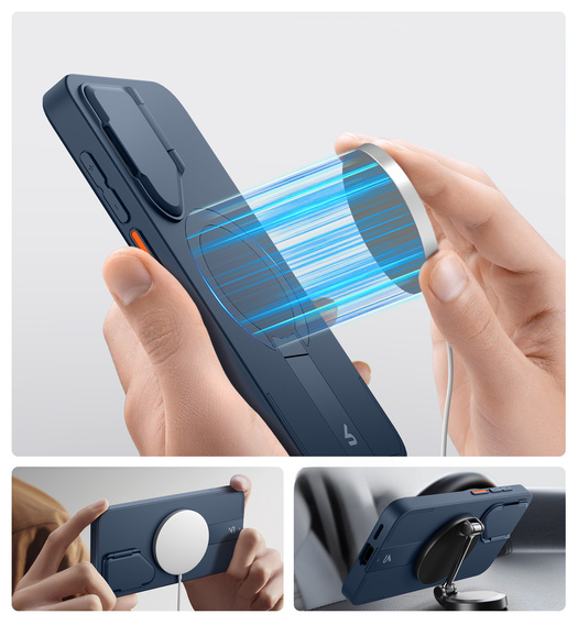 Θήκη για Samsung Galaxy S25, Suritch Shockproof, για MagSafe, μπλε