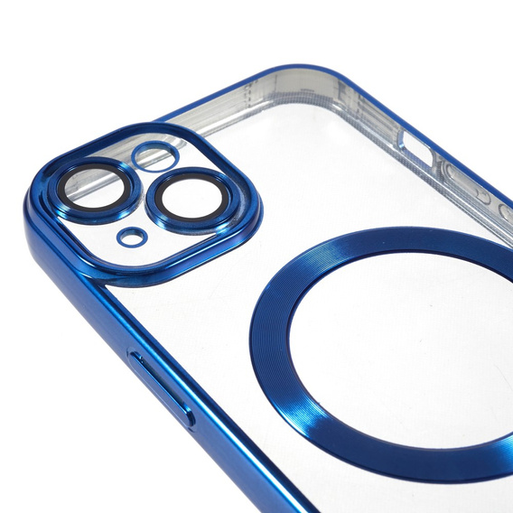 Θήκη για iPhone 14, Electro MagSafe, μπλε + Γυαλί για την οθόνη
