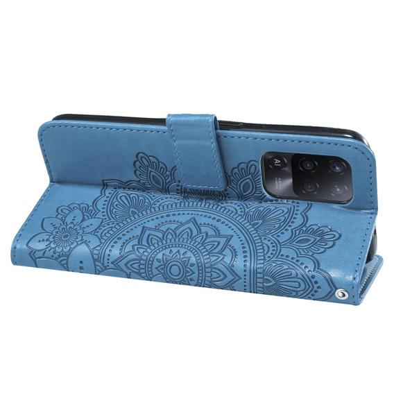 Θήκη με πτερύγιο για Oppo Reno5 Z / A94 / A95 5G, Mandala, μπλε