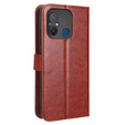 Θήκη με πτερύγιο για Xiaomi Redmi 12C, Crazy Horse Wallet, καφέ