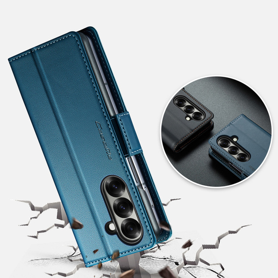 CASEME Litchi θήκη πορτοφόλι flip για Samsung Galaxy Z Fold7 5G