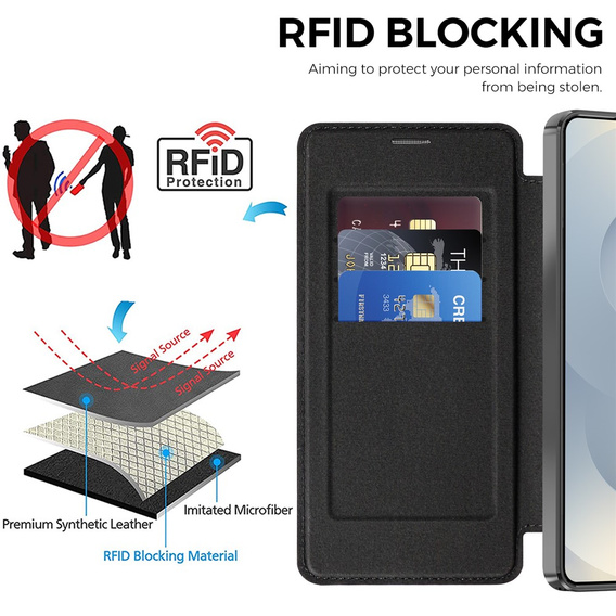 Θήκη με πτυσσόμενο καπάκι RFID Wallet MagSafe με προστασία κάμερας για Samsung Galaxy S26 Ultra