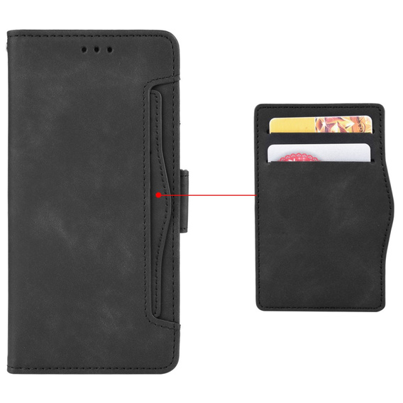 Θήκη με πτερύγιο για Realme 12, Card Slot, μαύρη