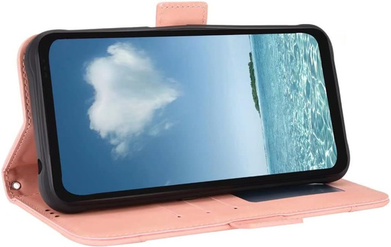 Θήκη με πτερύγιο για Realme 12+ Plus 5G, Card Slot, ροζ