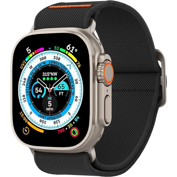 Pasek z Etui SPIGEN do Apple Watch 7 / 8 45mm, Metal Fit Pro, Szary
