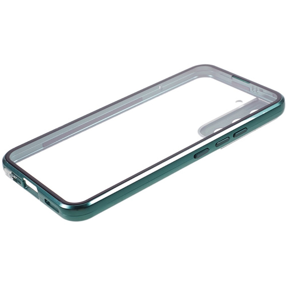 θήκη για το Samsung Galaxy S21, Magnetic Dual Glass, πράσινη
