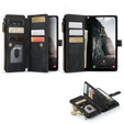 Η θήκη CASEME για Samsung Galaxy A56 5G, Leather Wallet Cash and Card Slots, με λουράκι, μαύρη