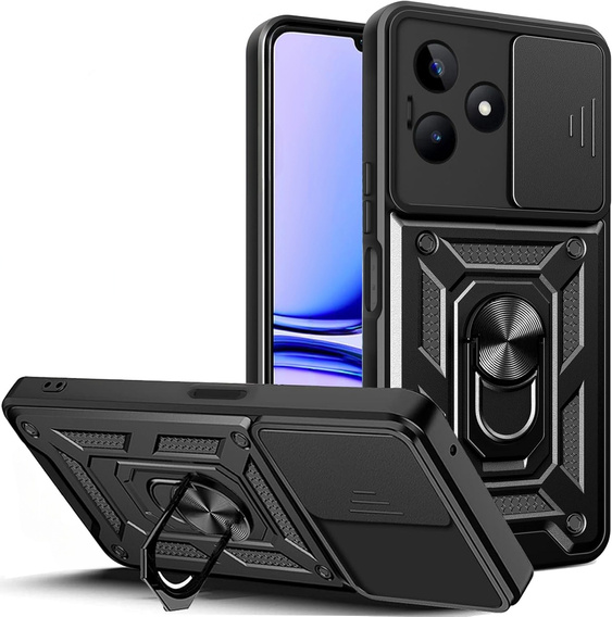 Θήκη για Realme Note 50, CamShield Slide, μαύρη
