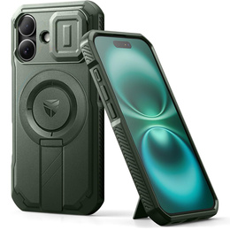 Θωρακισμένη θήκη για iPhone 16, Dexnor CamProtect MagSafe, πράσινη