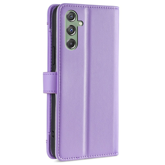 Θήκη με πτερύγιο για Samsung Galaxy M34, Wallet Zipper Pocket, μωβ