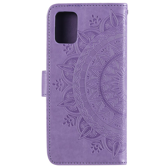 Θήκη με πτερύγιο για Oppo Reno6 5G, Mandala, μωβ