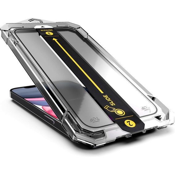2x Μετριασμένο γυαλί για iPhone 11 / XR, ERBORD Easy App Full Screen Protector