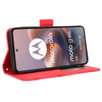 Θήκη με πτερύγιο για Motorola Moto G86 5G, Card Slot, κόκκινη