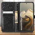 θήκη πτερύγιο για Motorola Edge 60 Pro, Wallet Rhombus, μαύρη