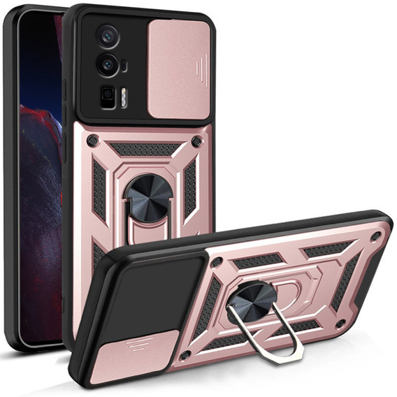 Θήκη για Xiaomi Poco F5 Pro, CamShield Slide, ροζ rose gold