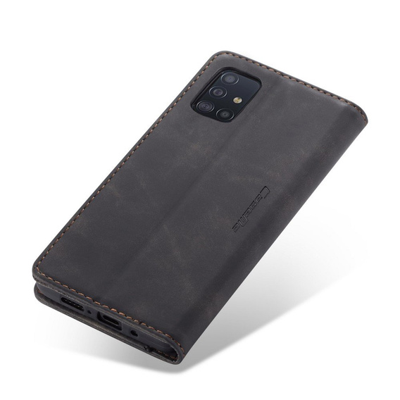 θήκη CASEME για Samsung Galaxy A71, Leather Wallet Case, μαύρη