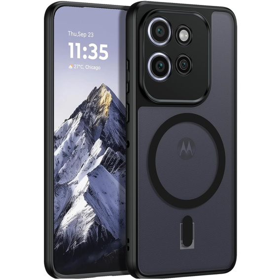 Θήκη για Motorola Edge 50 Neo / ThinkPhone 25, για MagSafe, ERBORD Μatt Case, μαύρη