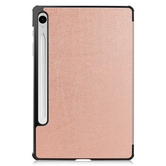 Θήκη για Samsung Galaxy Tab S9 FE, τρίπτυχη, ροζ rose gold 