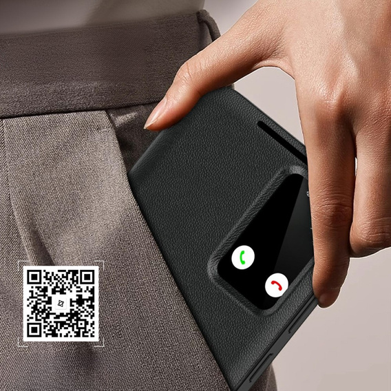 Αναδιπλούμενη θήκη για Samsung Galaxy A56 5G, Smart View Wallet, μαύρη