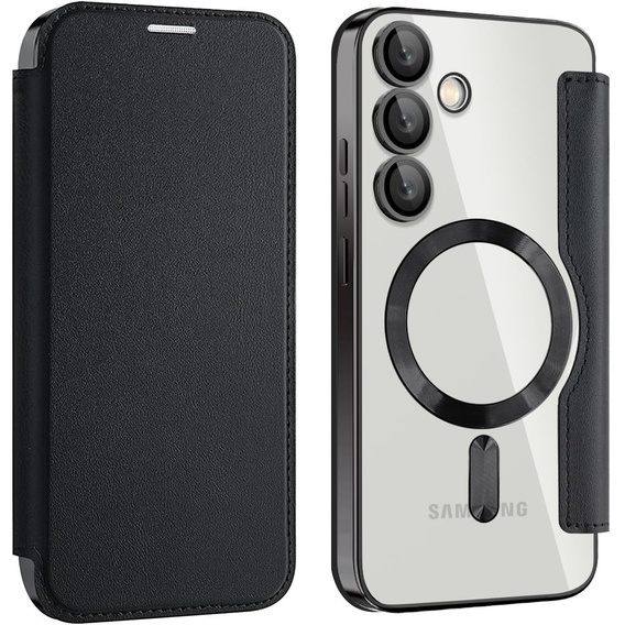 Θήκη με πτερύγιο για Samsung Galaxy S25 FE, RFID Wallet MagSafe CamShield, μαύρη